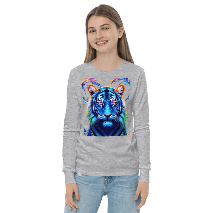 Neon Tiger Dreams Youth Long Sleeve T-Shirt Bella+Canvas (Kid's Unisex) product image (15)