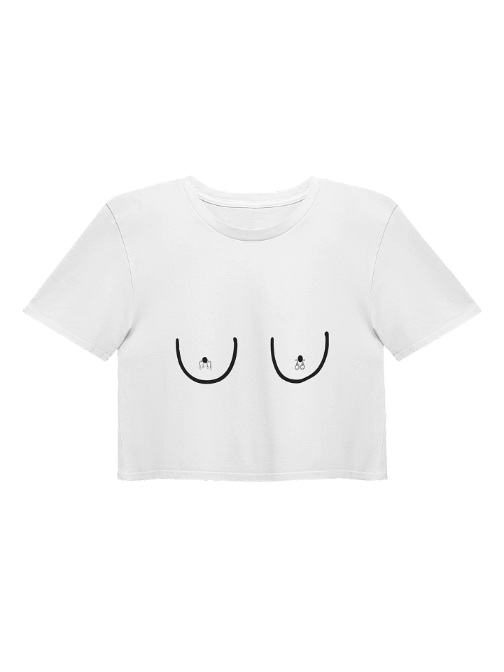 Cali Boobs Crop Top White product image (1)