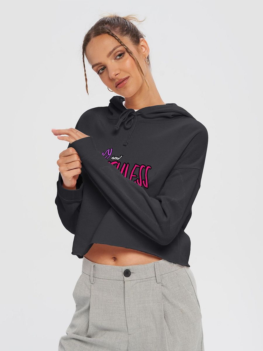 "Sexy and Ruthless" Women’s Lightweight Cropped Hoodie product image (3)