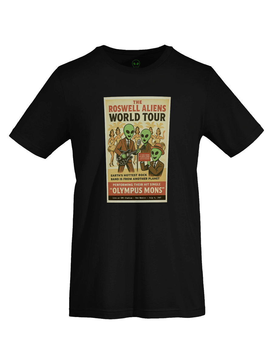 1947 Rock Stars World Tour Roswell Aliens Retro Poster Unisex T-Shirt product image (67)