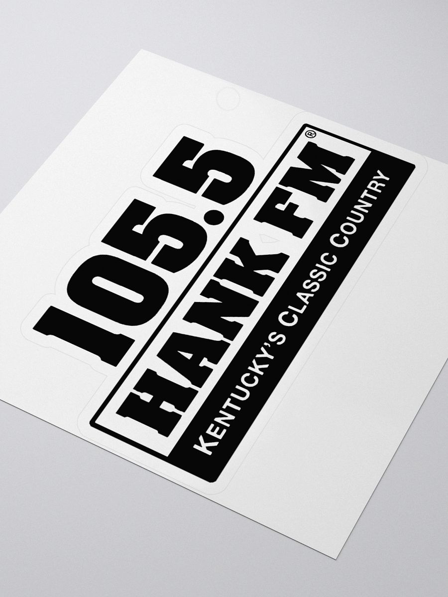 105.5 Hank logo black and white cut out sticker product image (3)