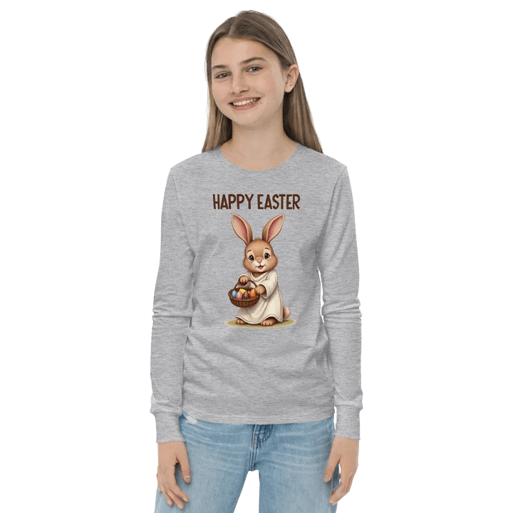 Easter Bunny Basket Youth Long Sleeve T-Shirt product image (21)