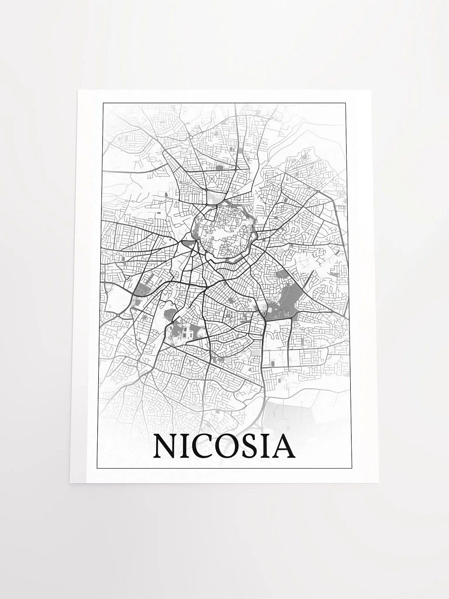 Nicosia, Cyprus, city map print product image (19)