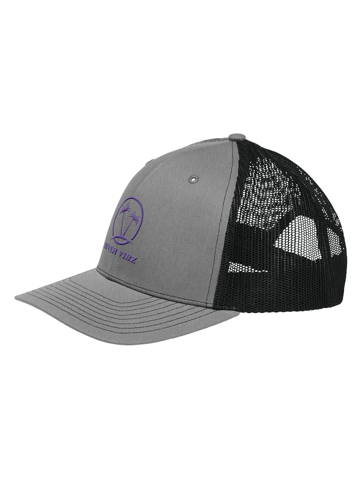 Palm Tree Blue River Vibz Trucker Hat product image (15)