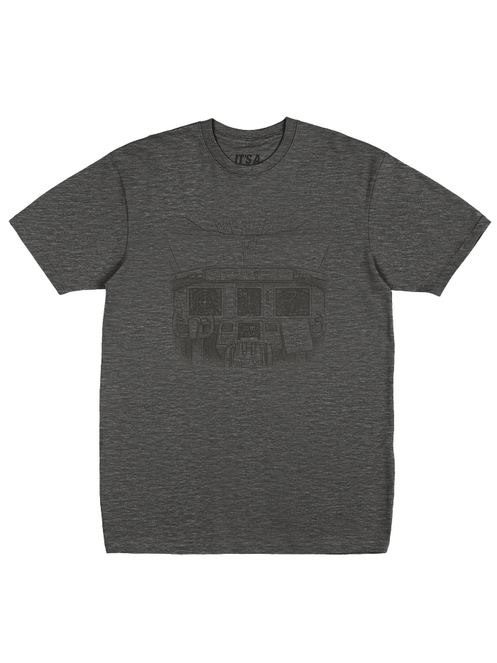 FLIGHT MODE- Washed Cockpit Tee (Charcoal Heather | Cotton Heritage Premium) product image (1)
