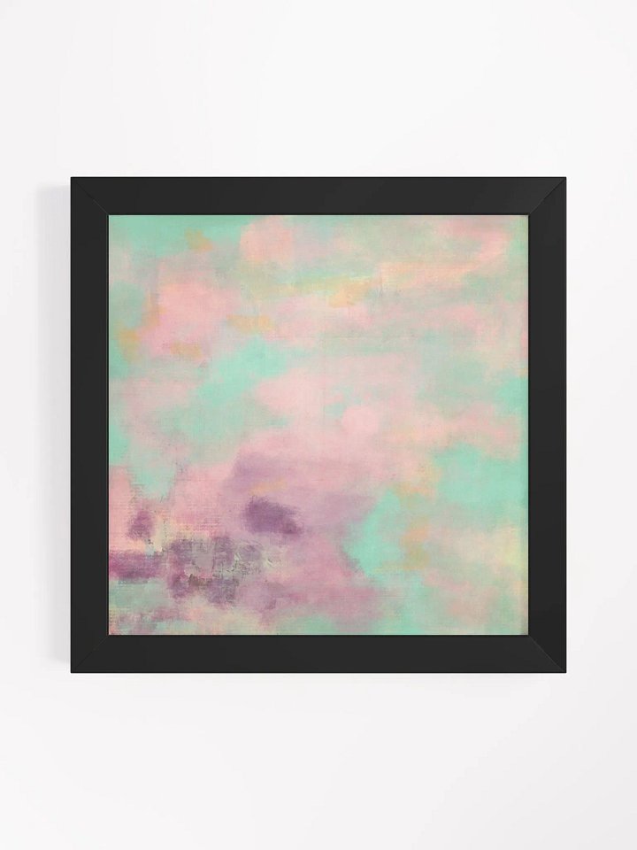 Modern abstract lilac, pale pink and teal green print product image (2)
