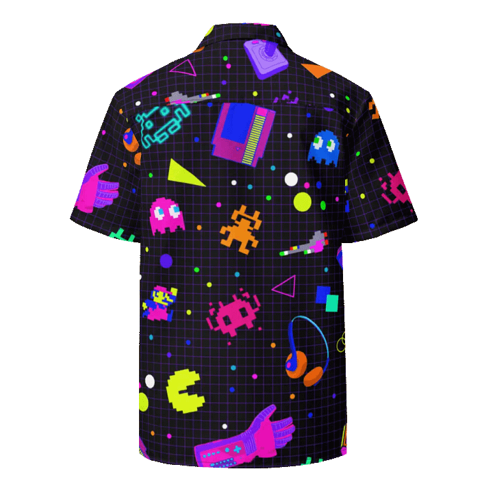 8-Bit Memories Short Sleeve Hawaiian Button up product image (2)