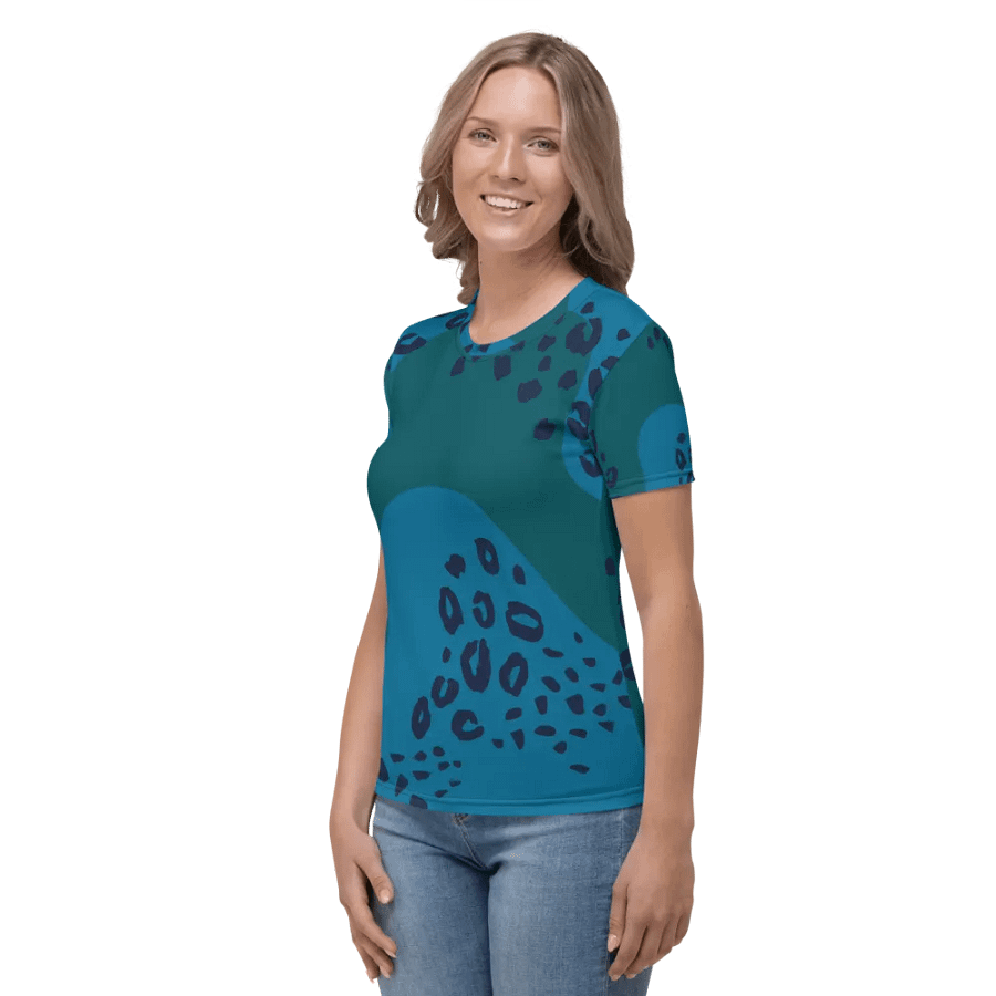 Teal Leopard Dreams Women's T-Shirt product image (3)