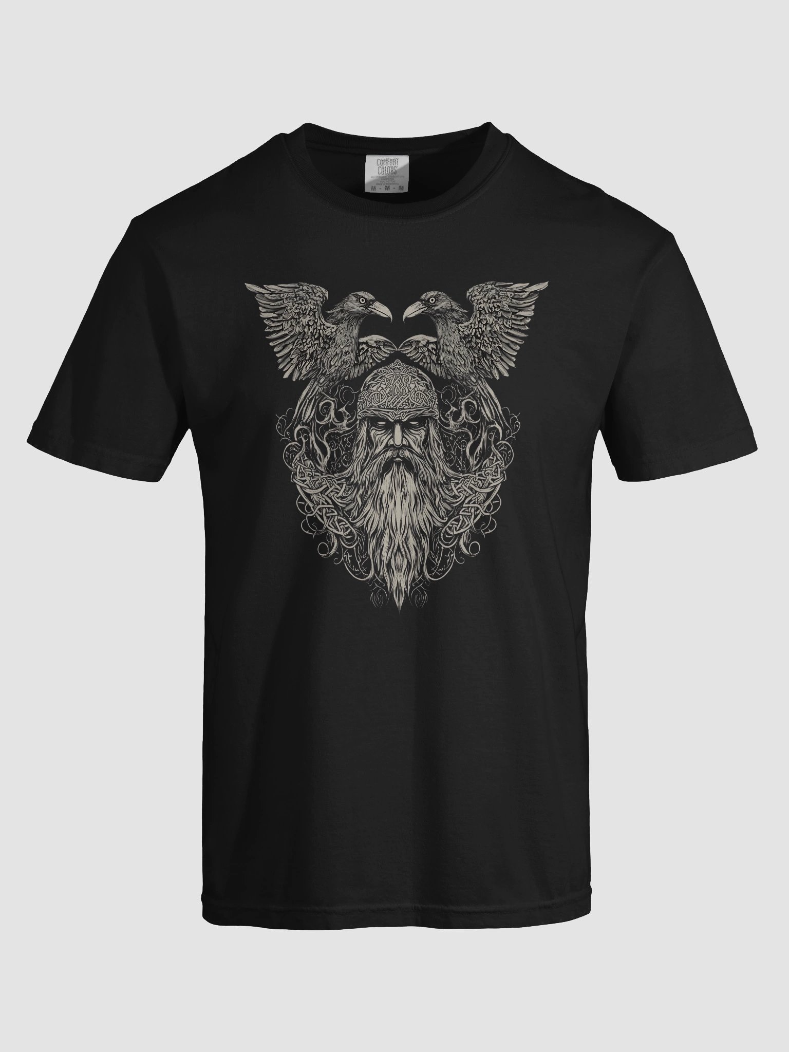 Unisex T-shirt - Odin With Ravens - Black product image (5)