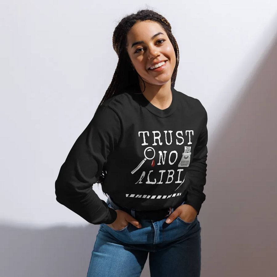 CrimeClothes Trust No Alibi Long Sleeve T-Shirt product image (6)
