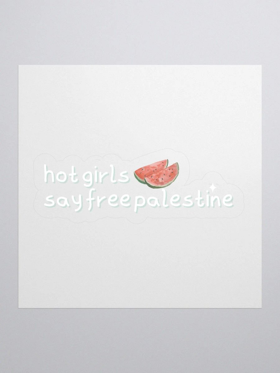 hot girls say free palestine sticker product image (1)