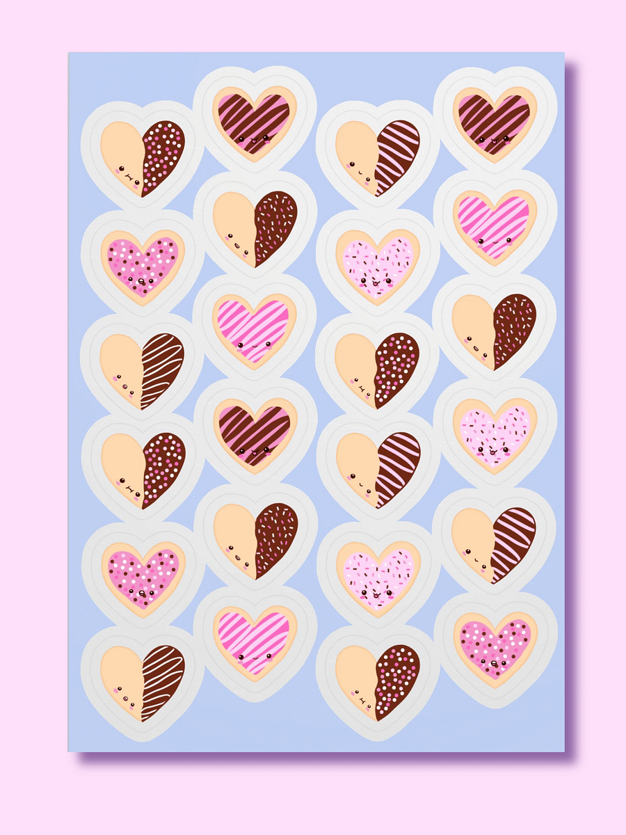Love Struck Cookie Sticker Sheet product image (1)