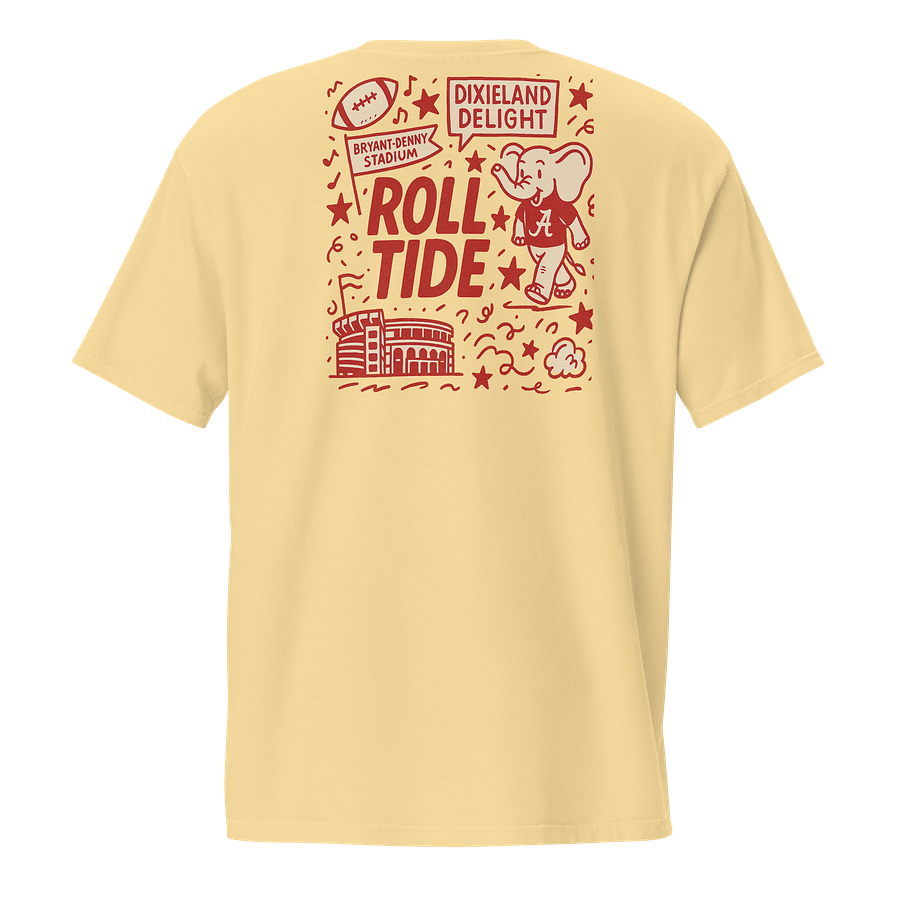 Bold Red 'ROLL TIDE' Pocket Tee product image (3)