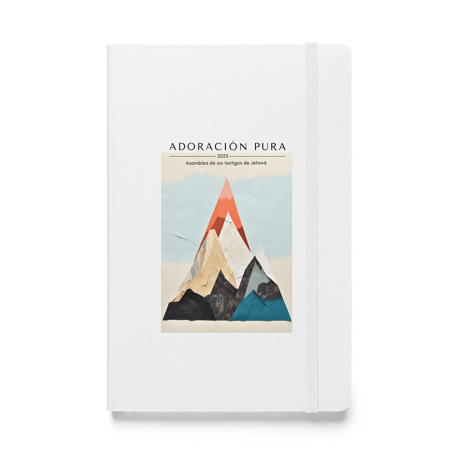 2025 "Adoración Pura" Origami Mountains White Bound Notebook product image (1)