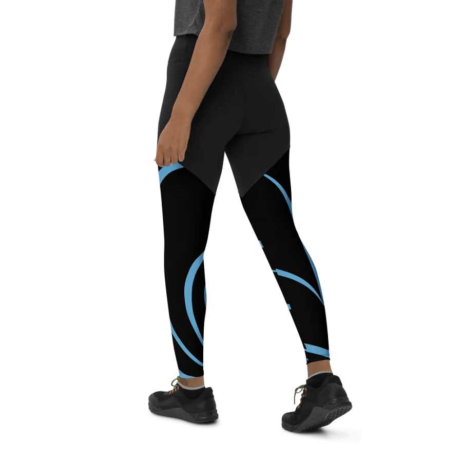 Flowing Blue Flourish All-Over Print Sports Leggings product image (12)