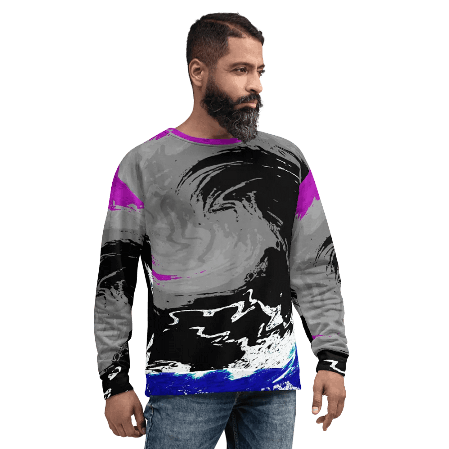 Abstract Vivid Swirling Melting Forest Unisex Sweatshirt product image (5)