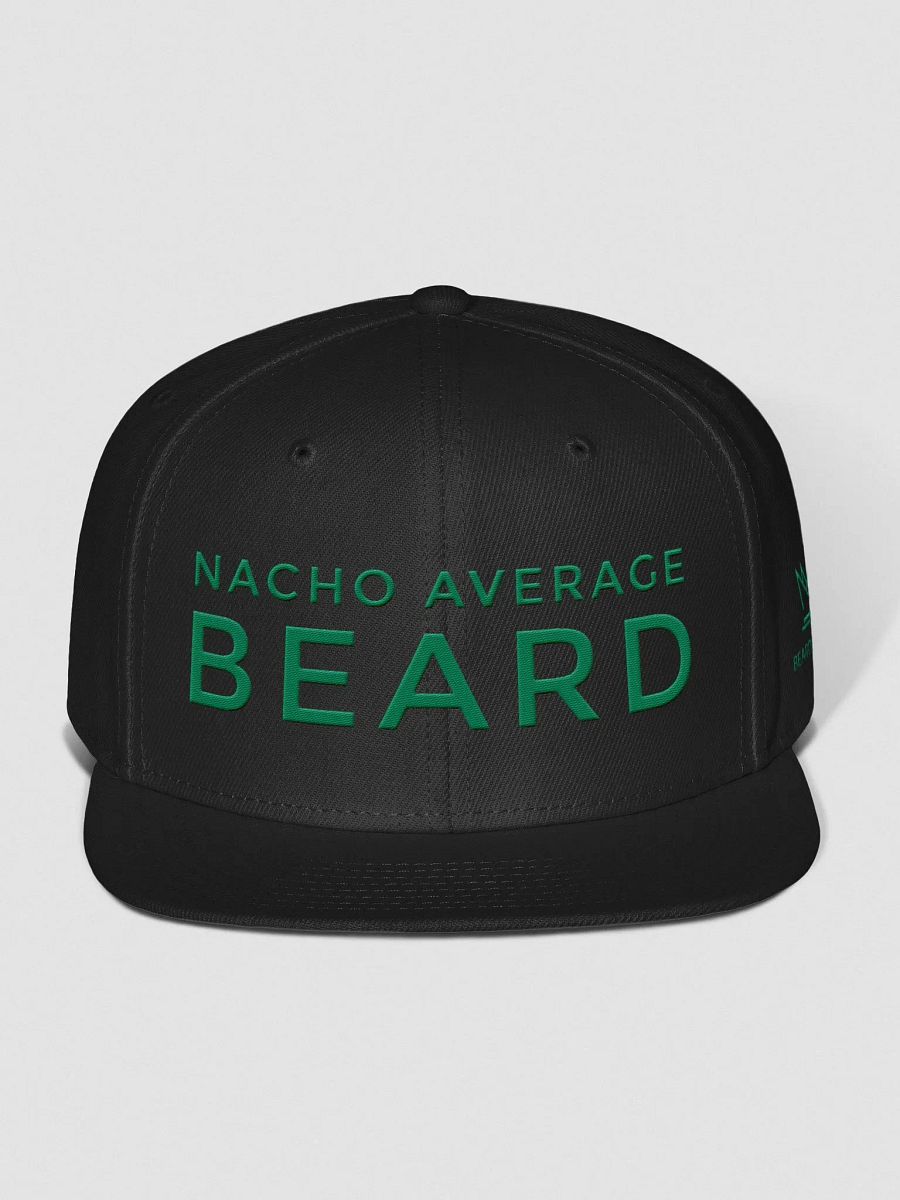 Nacho Average Beard Snapback Cap (Green Embroidery) product image (1)