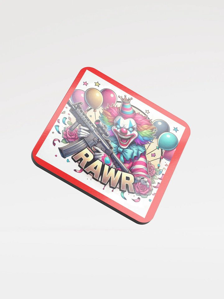 RAWR Clown Cork Coaster product image (1)