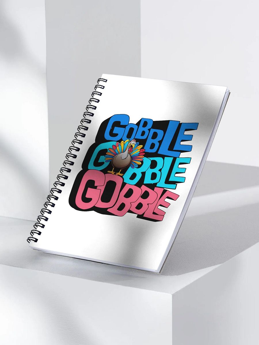 Gobble Gobble Gobble Colorful Turkey Spiral Notebook product image (3)