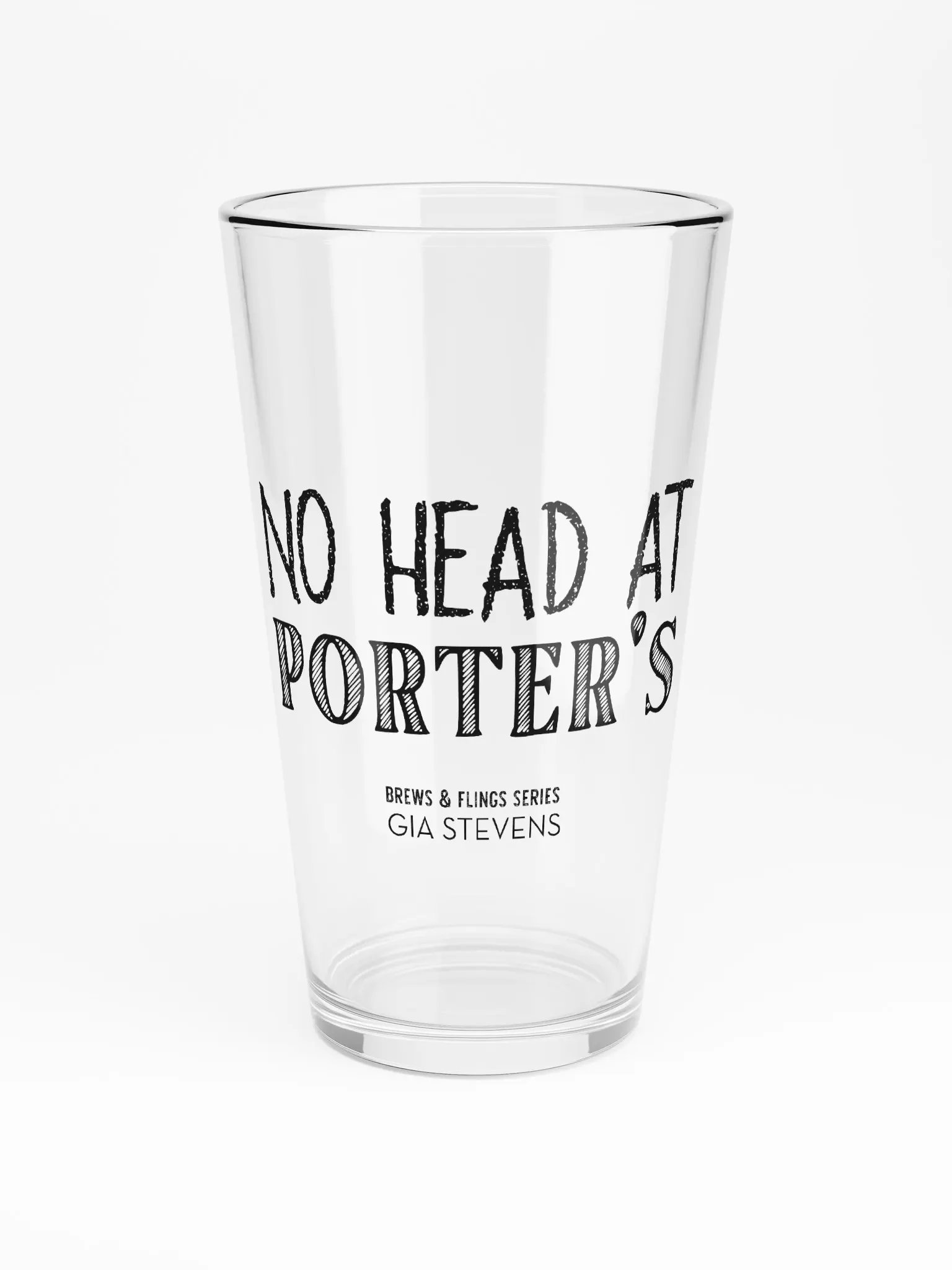 No Head At Porter's Pint Glass product image (3)