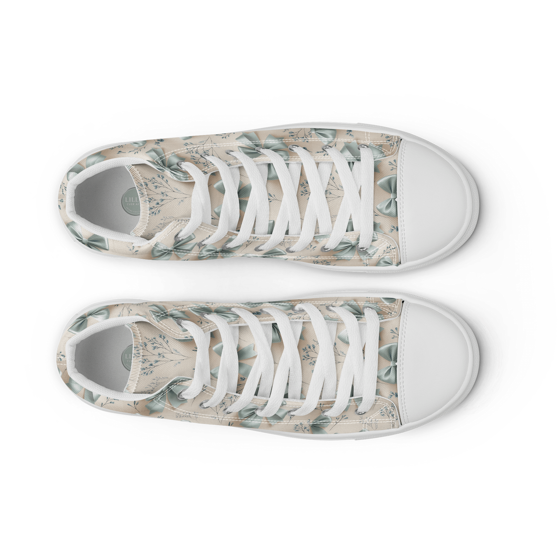 Women's High Top Canvas Shoes – Something Blue Bows product image (9)