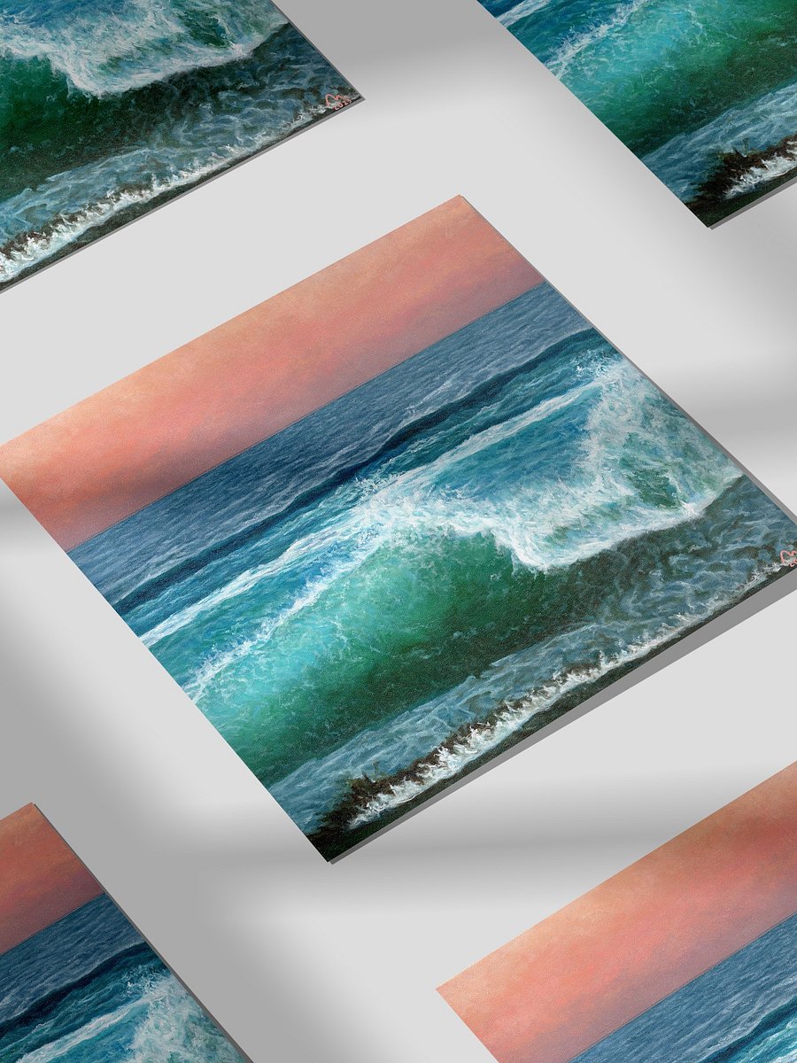 Crashing Waves, Coral Sunset Art Print product image (8)