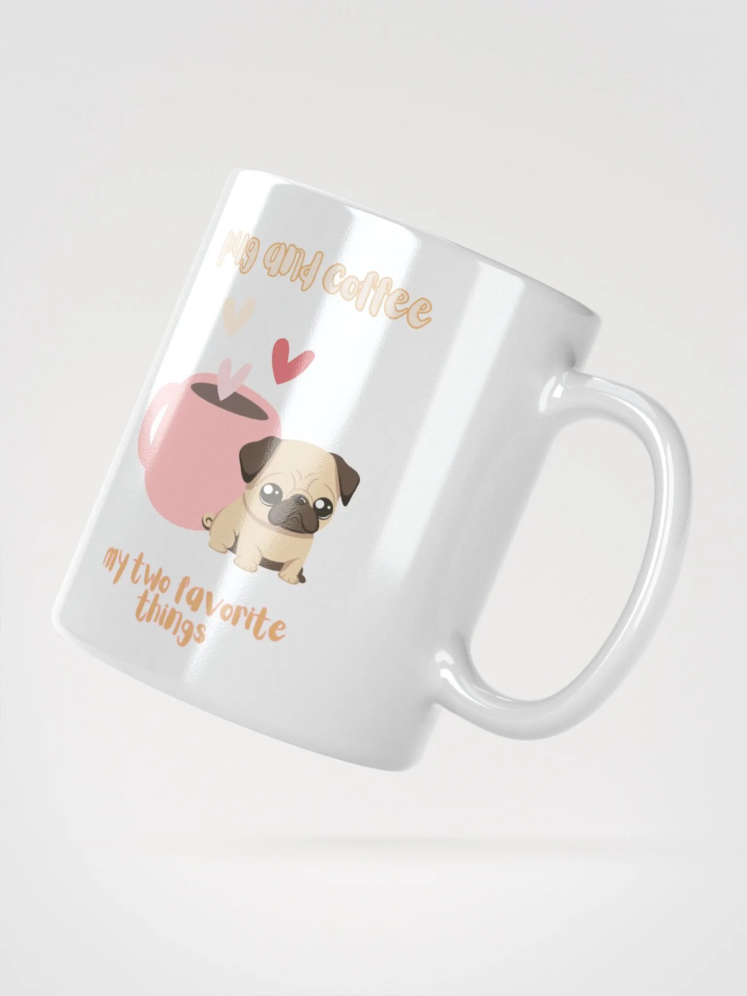 Pug and Coffee My Two Favorite Things Mug product image (2)