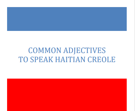 80 Most Common Adjectives to speak Haitian Creole Fluently PDF version product image (1)
