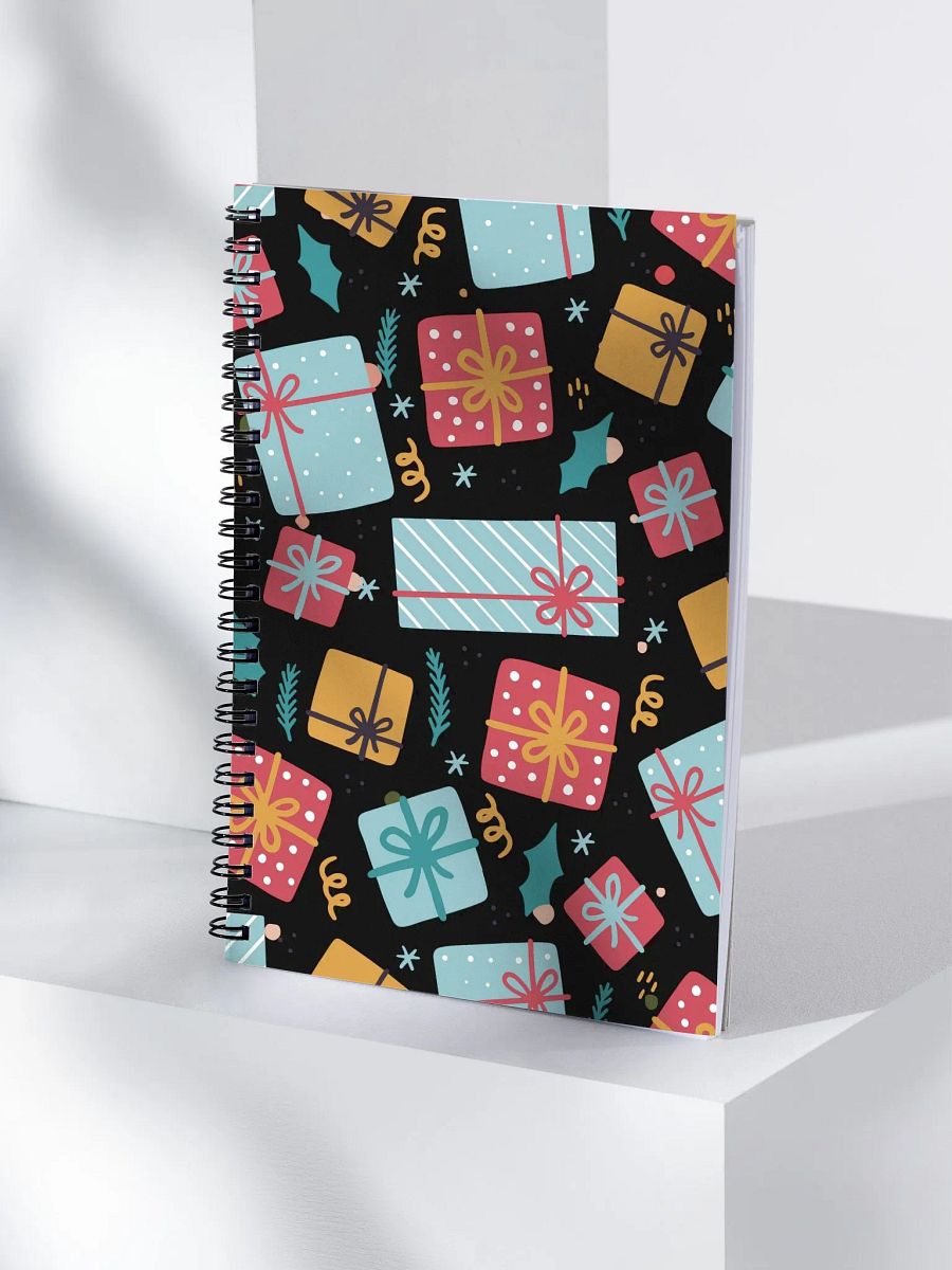 Whimsical Christmas Gift Box Delight Spiral Notebook product image (4)
