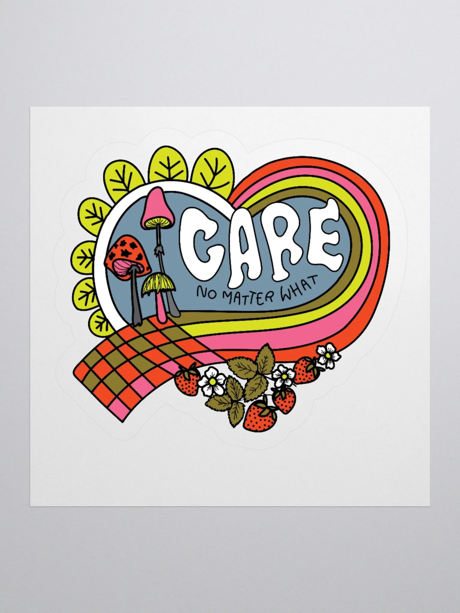 Care. No Matter What. Sticker product image (1)
