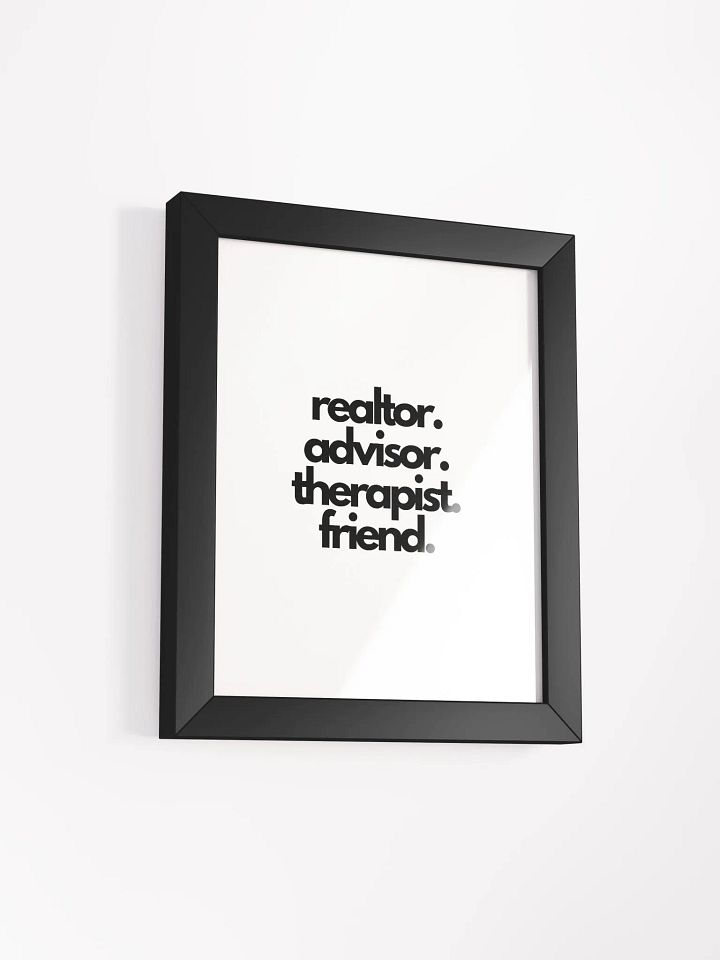 REALTOR/FRIEND Eco-Friendly Ayous Wood Framed Poster product image (52)