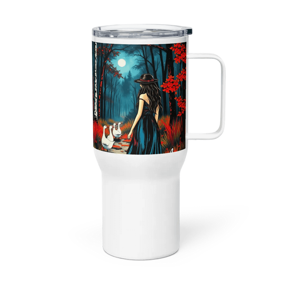 Goose Lady 2 Moonlit Forest Commute Travel Mug product image (4)