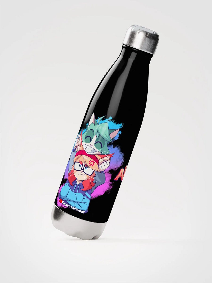Cyan Teasing Alice's Ears Stainless Steel Water Bottle product image (2)