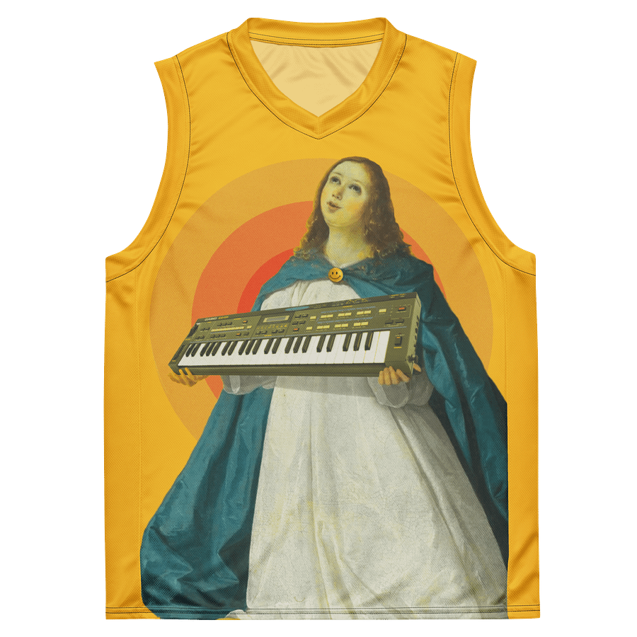 Immaculate conCZeption, Casio cz-101 classic synth Tribute Unisex Basketball Jersey product image (1)