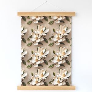 Seamless Pattern - Magnolia Pattern 2 on Beige Background product image (12)