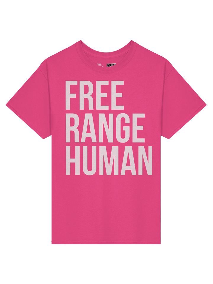 Free Range Human T-Shirt (White Print) product image (13)