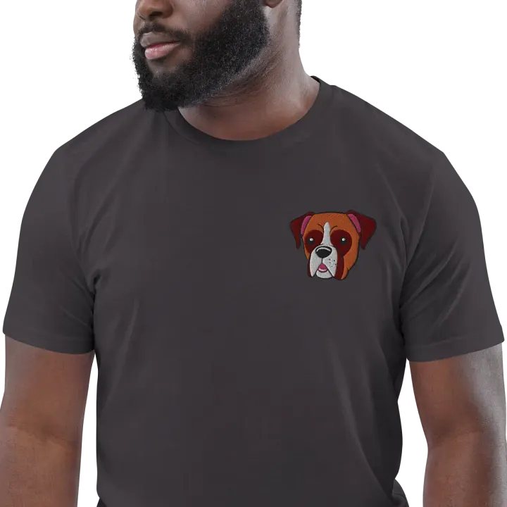 Friendly Boxer Dog Embroidered T-Shirt product image (8)