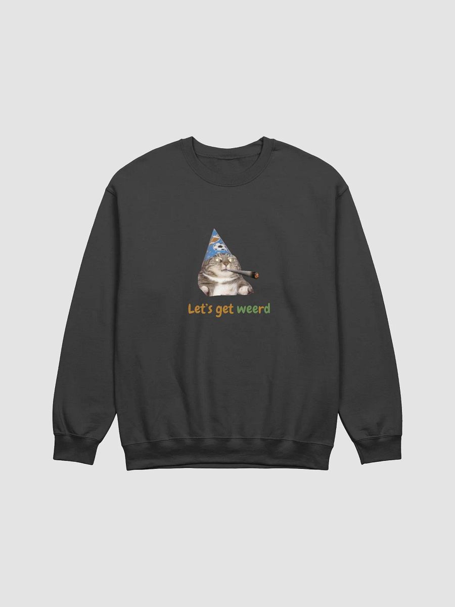 Meme Party Cat Smoking Weed Crewneck Sweatshirt product image (4)