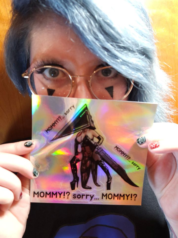 limited edition holographic super special pyramid head sticker product image (2)