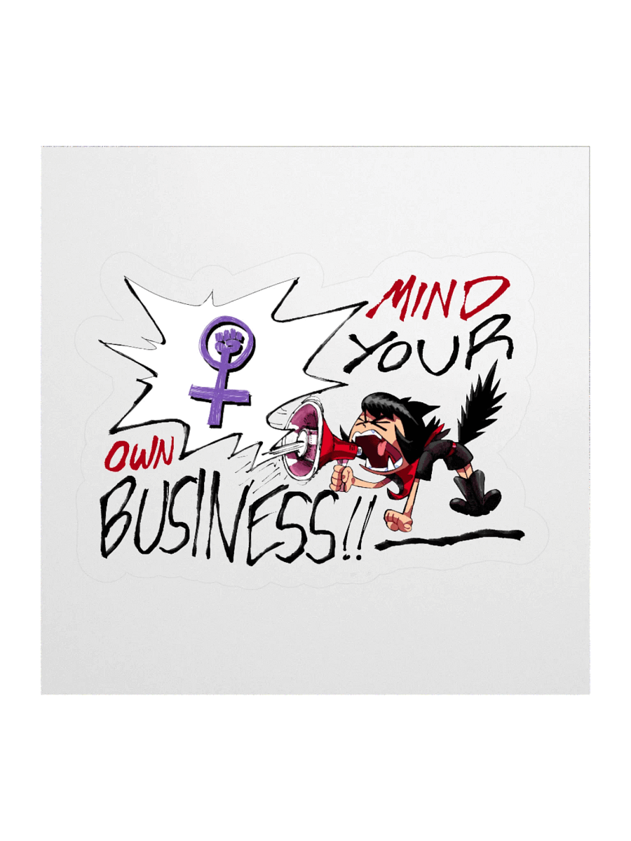 Alunya - “Mind Your Own Business!!” Sticker product image (1)