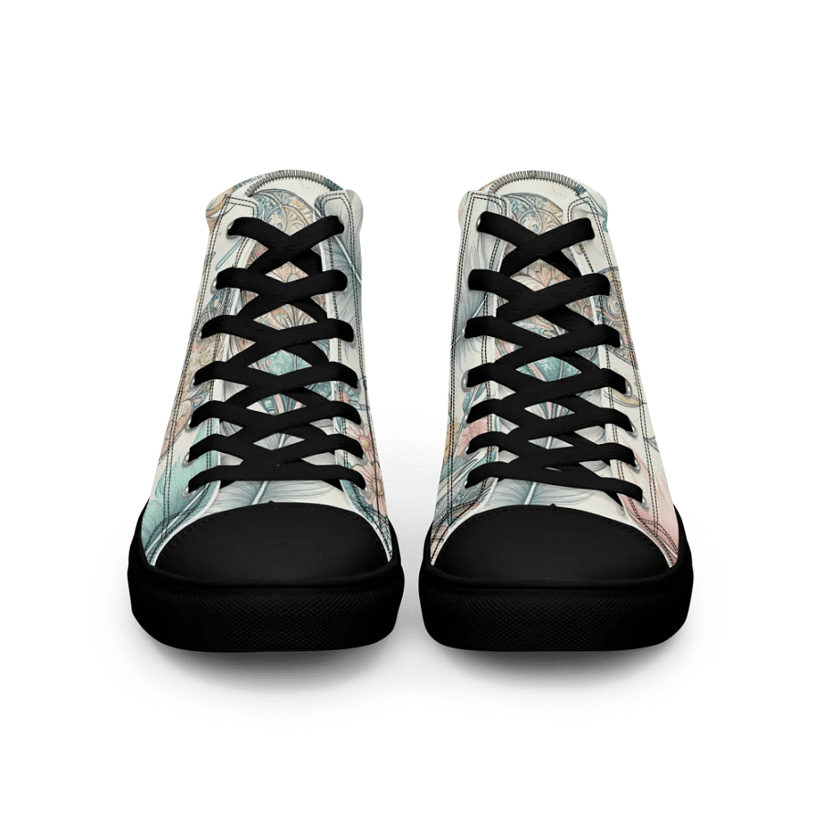 Whimsical Feathers High Top Canvas Shoes product image (6)