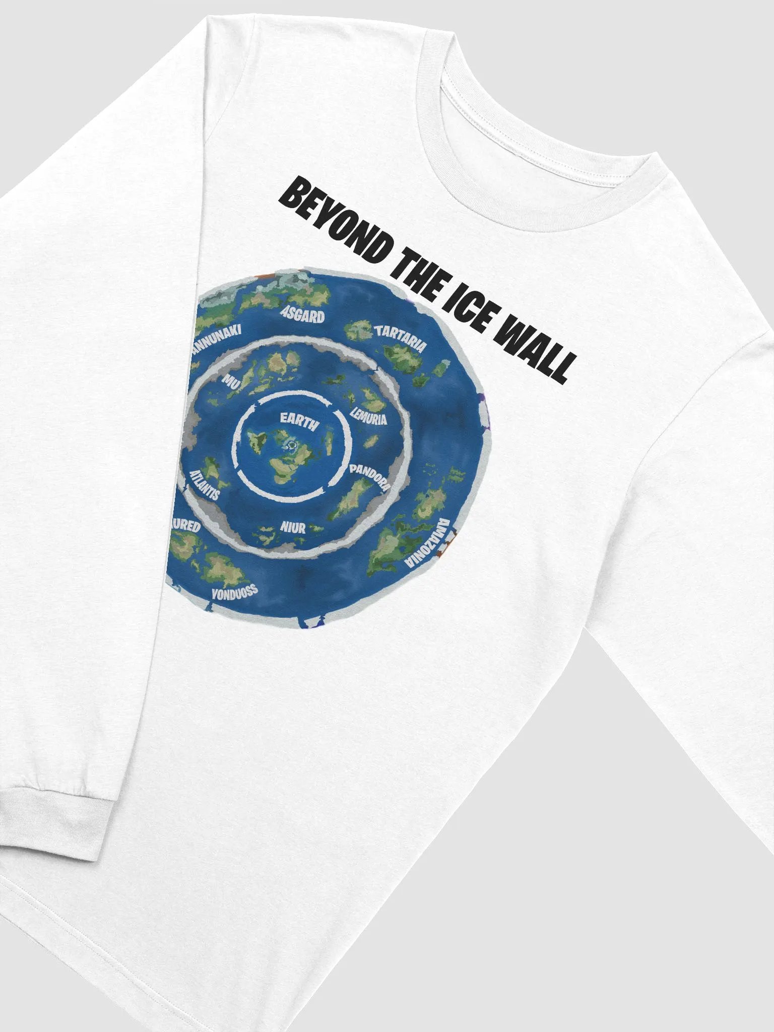 Premium Long Sleeve Tee Beyond the Ice Wall Map product image (22)