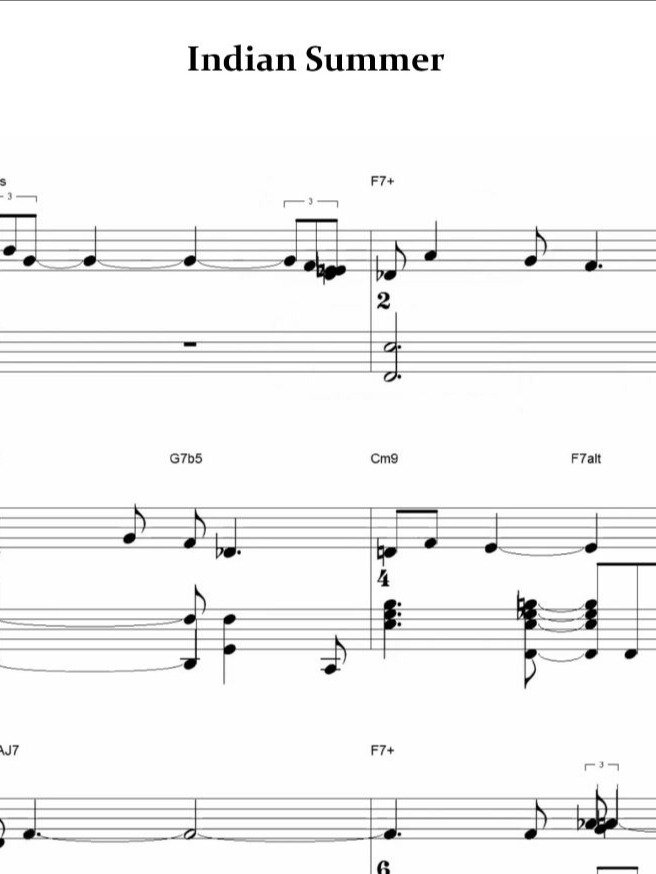 Indian Summer - Piano sheet music product image (1)