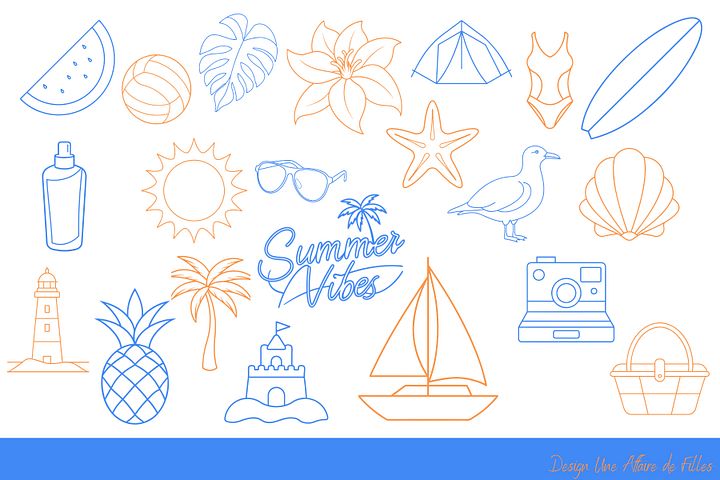 SUMMER VIBES - Simple - 42 Vectors product image (2)