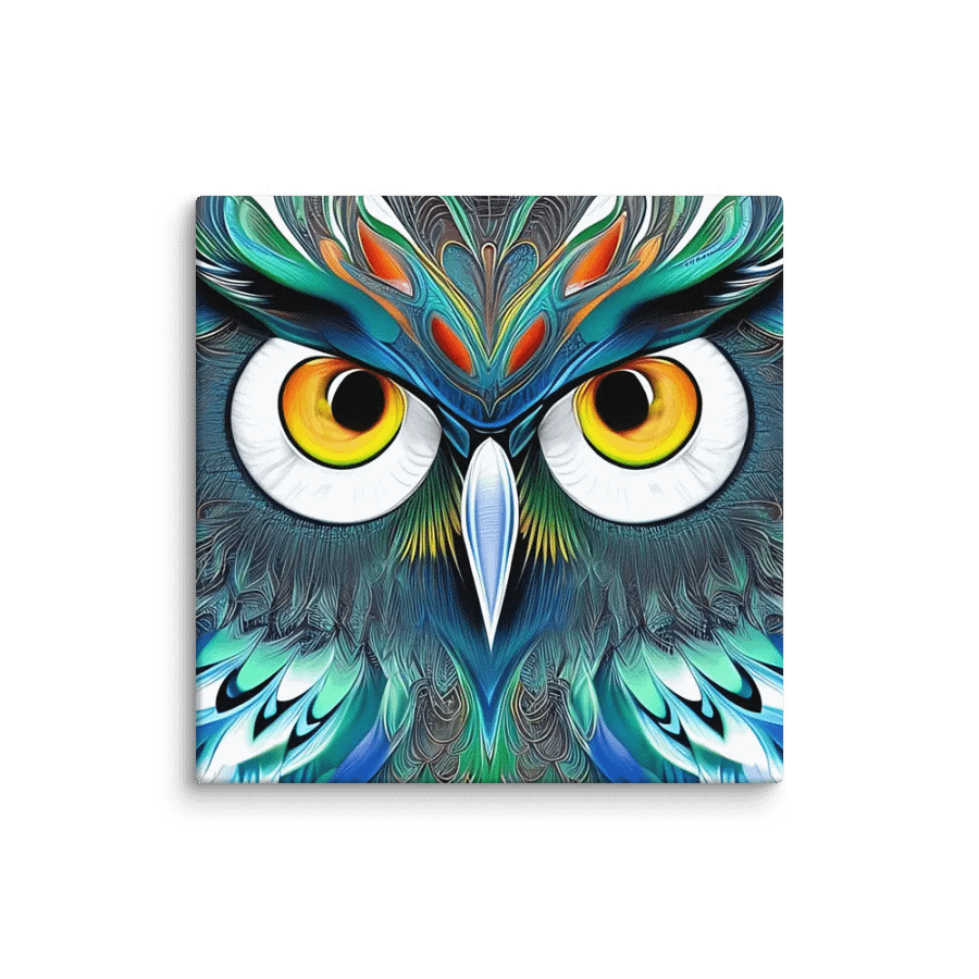 Fantasy Fractal Owl Art - v1 product image (1)