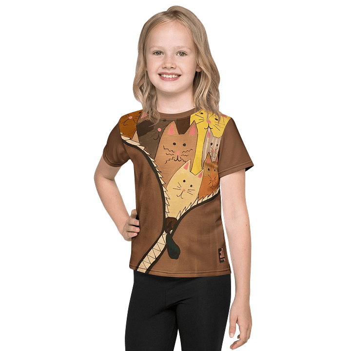 "Unleash The Cats" Kid's Tee (Brown) product image (1)