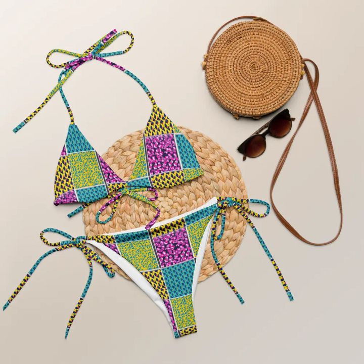 Sustainable Style Meets Sunshine: Floral Flora String Bikini product image (1)