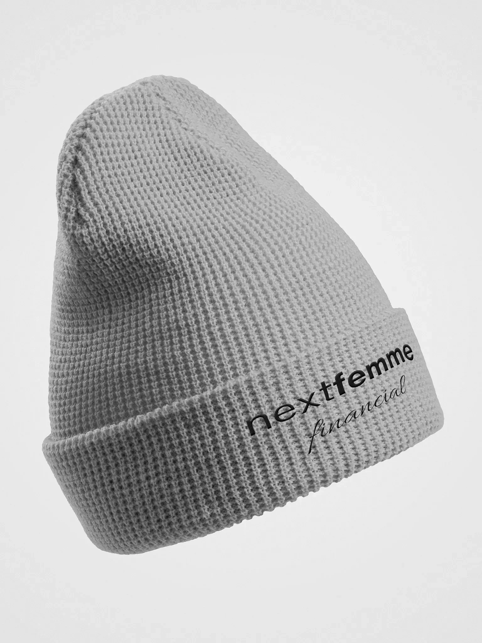 Cozy Honeycomb Waffle Beanie with Black Logotype product image (7)