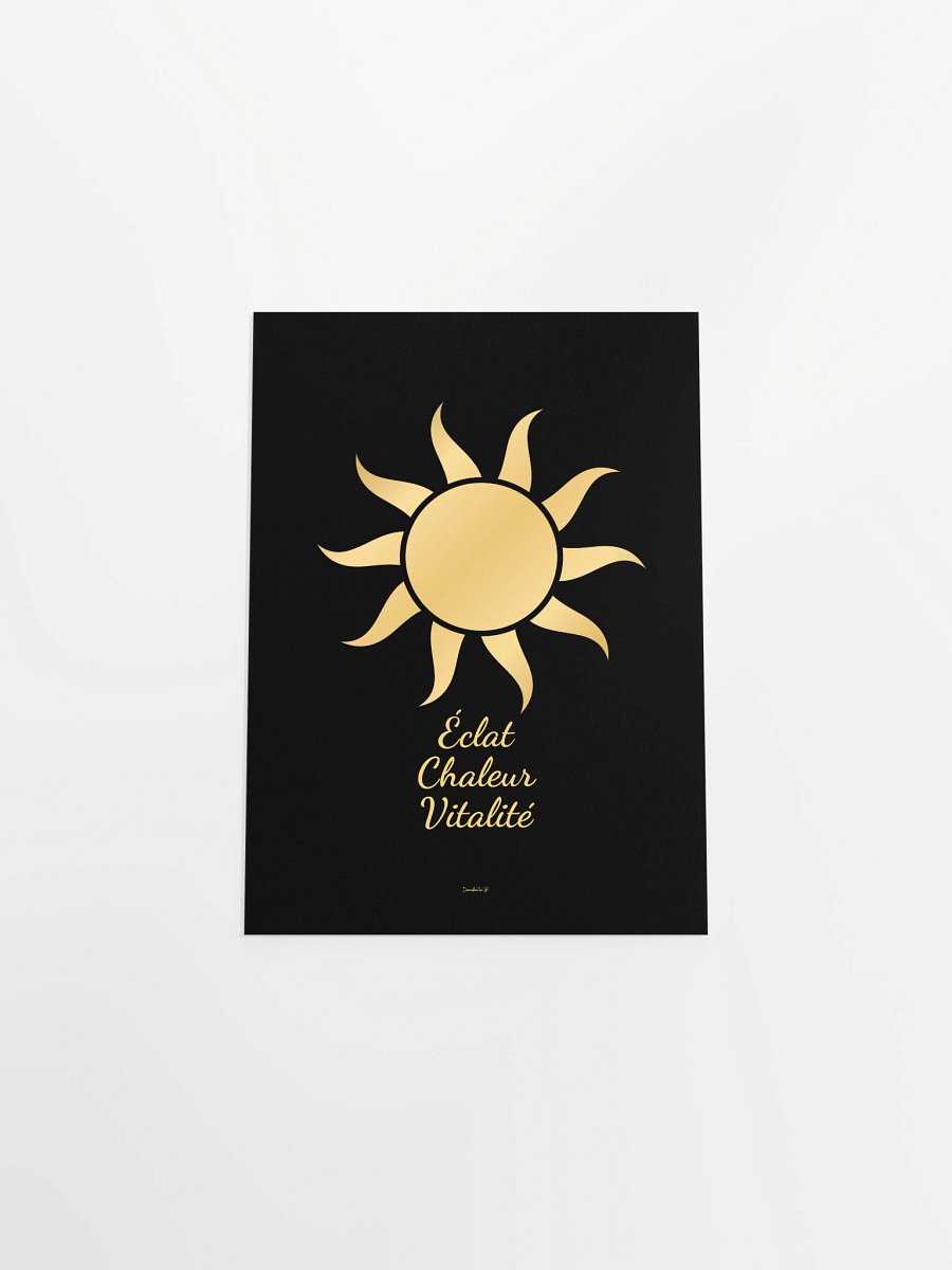 Poster Artistique Symbole Doré - Soleil - Cadeau Déco Symbolique product image (7)