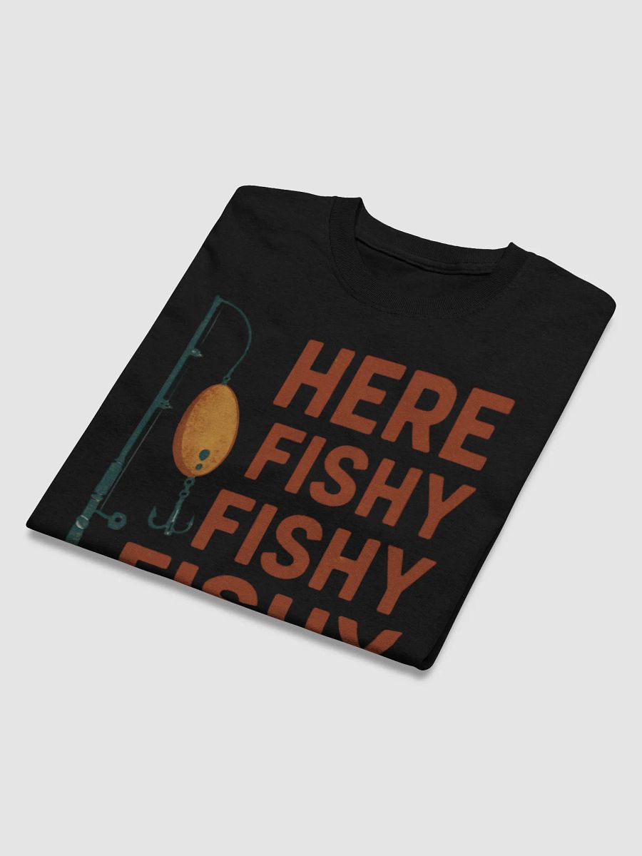 Here Fishy Fishy Fishy Vintage Funny Fishing T-Shirt – Retro Angler Humor Tee product image (3)